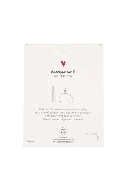 Kaarsenzand in doosje