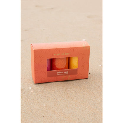Kaarsenzand | set van 3 kleuren : roos, oranje en geel