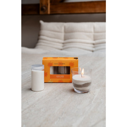 Kaarsenzand | set van 3 kleuren : bruin, beige en wit