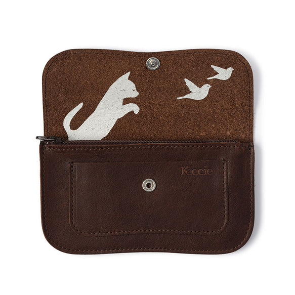 Keecie Wallet Cat | Dark Brown