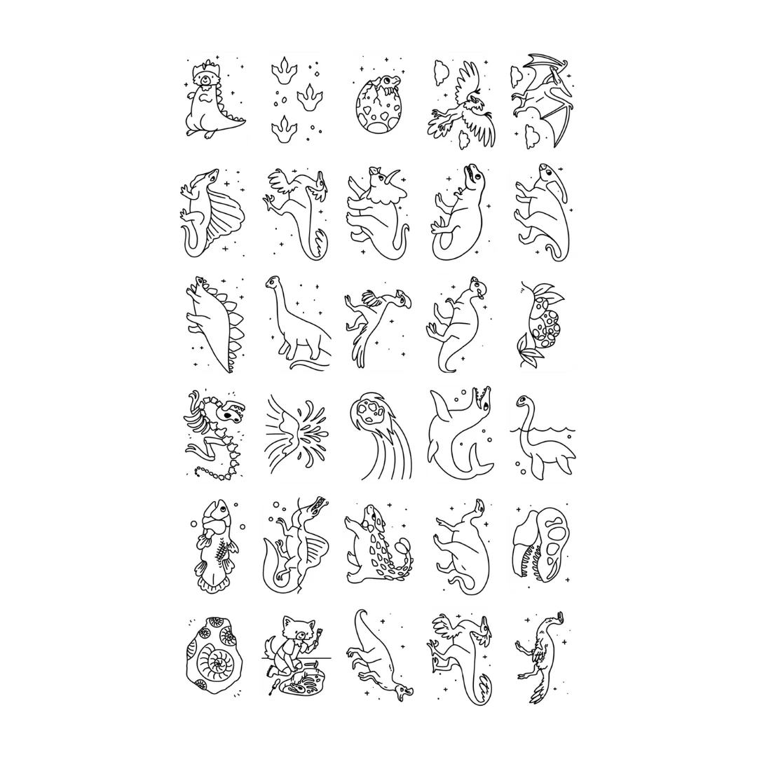 Kidydraw-mini Tekenblok | Dinosaurussen