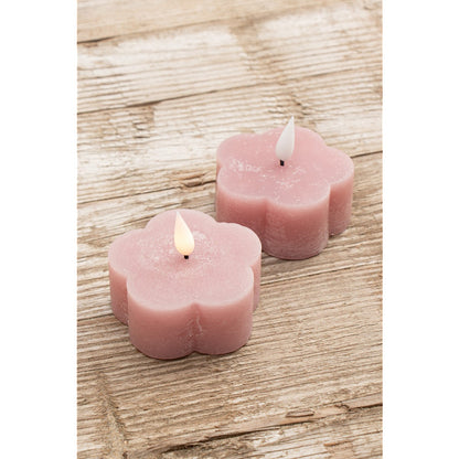 Set van 2 led kaarsen | Bloemen