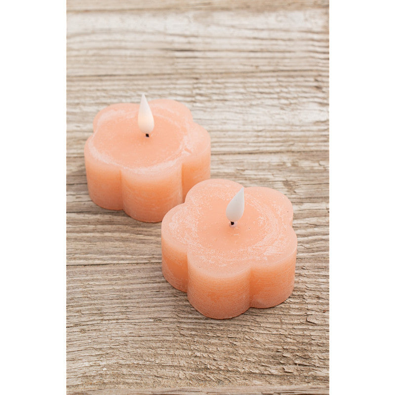 Set van 2 led kaarsen | Bloemen