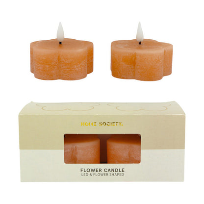 Set van 2 led kaarsen | Bloemen