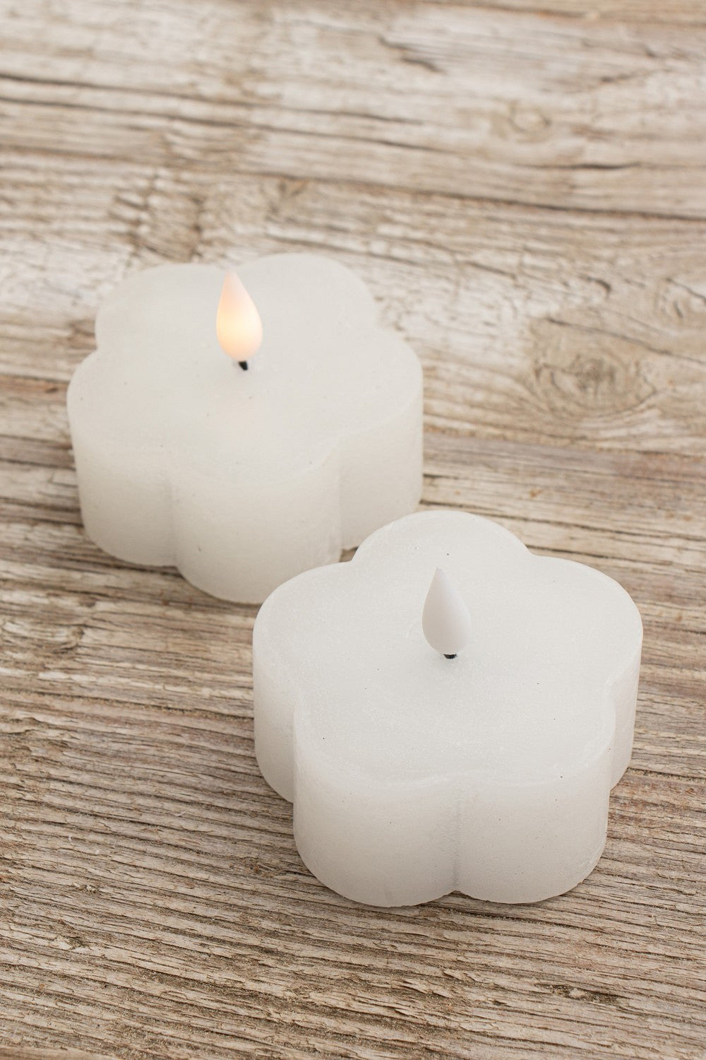 Set van 2 led kaarsen | Bloemen