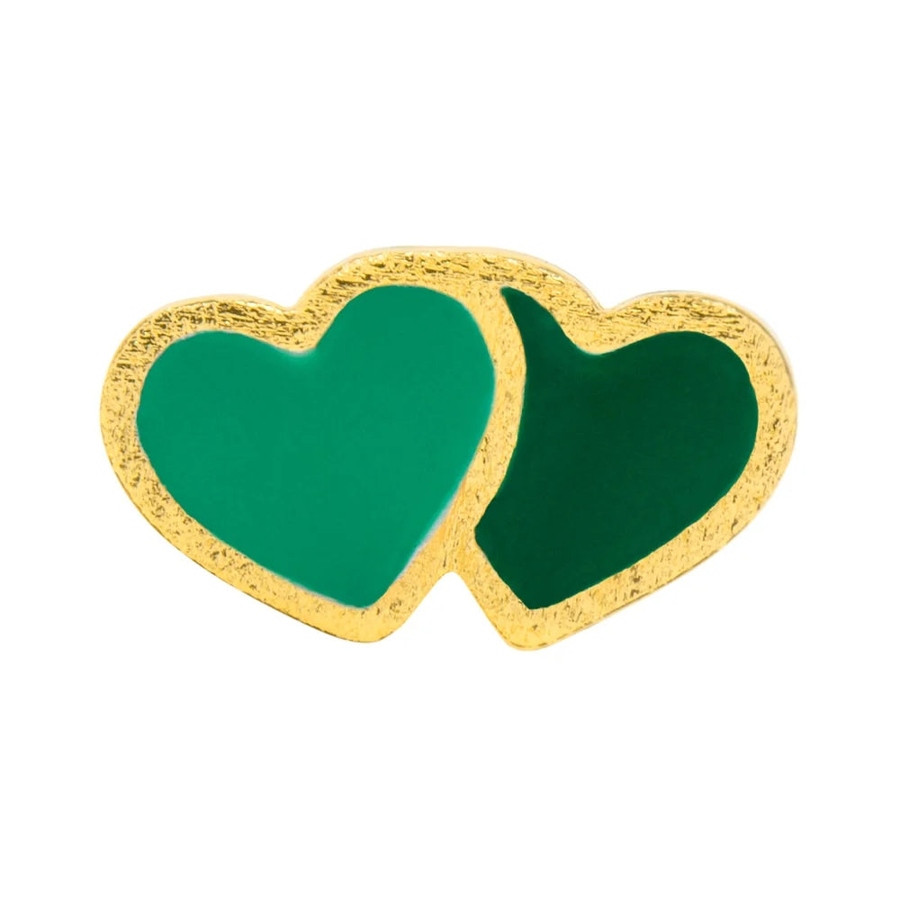 LULU -  Oorbel 2Hearts | Green