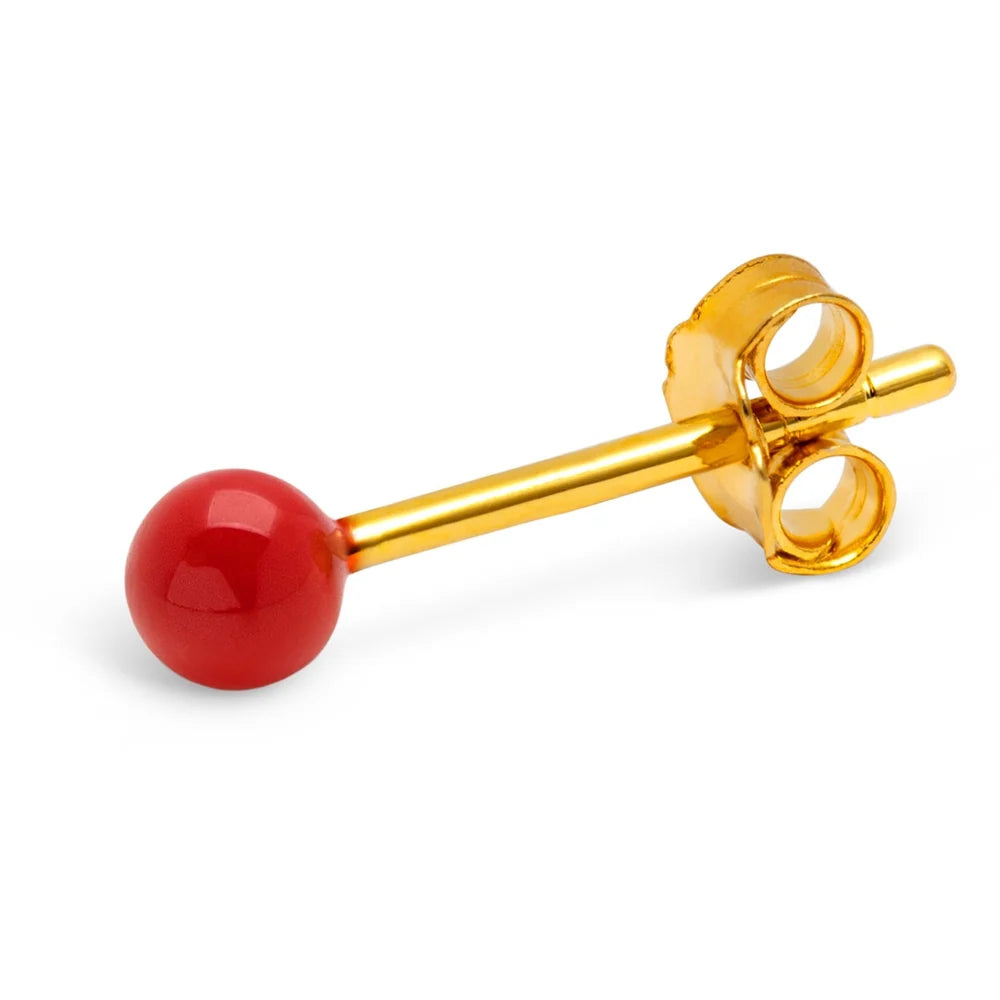 LULU - Oorbel Color ball (rood)