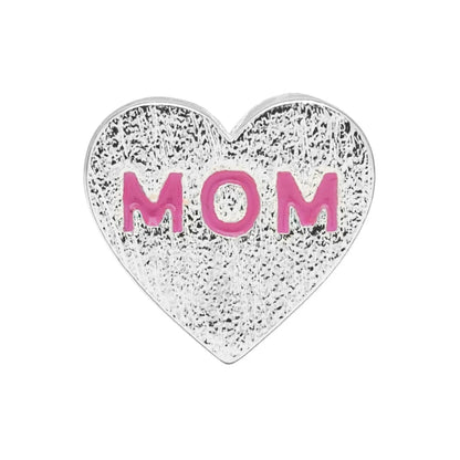 LULU - Oorbel Heart mom zilver (roos)