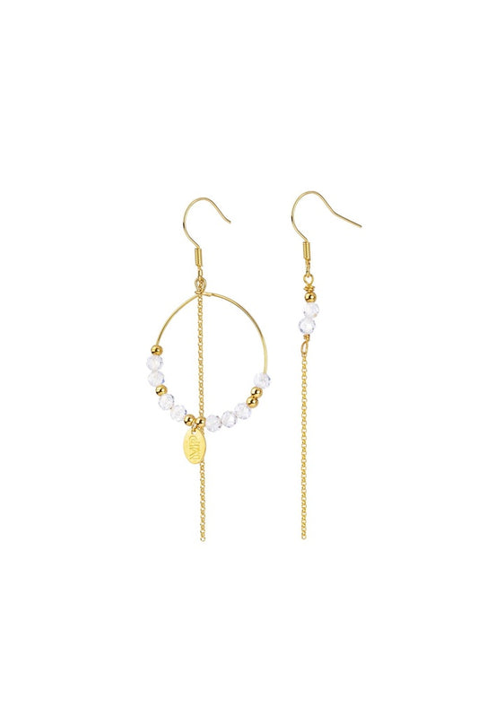 MP Oorbellen | Gold Kristal