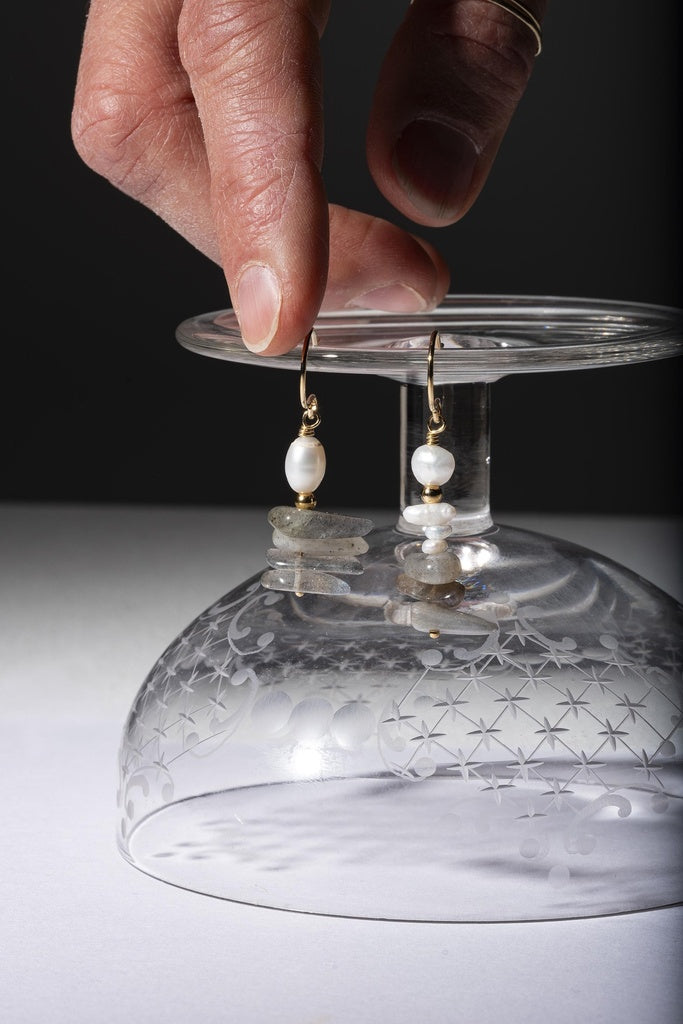 MP Oorbellen | OLIVIO Gold Grey