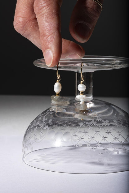 MP Oorbellen | OLIVIO Gold Grey