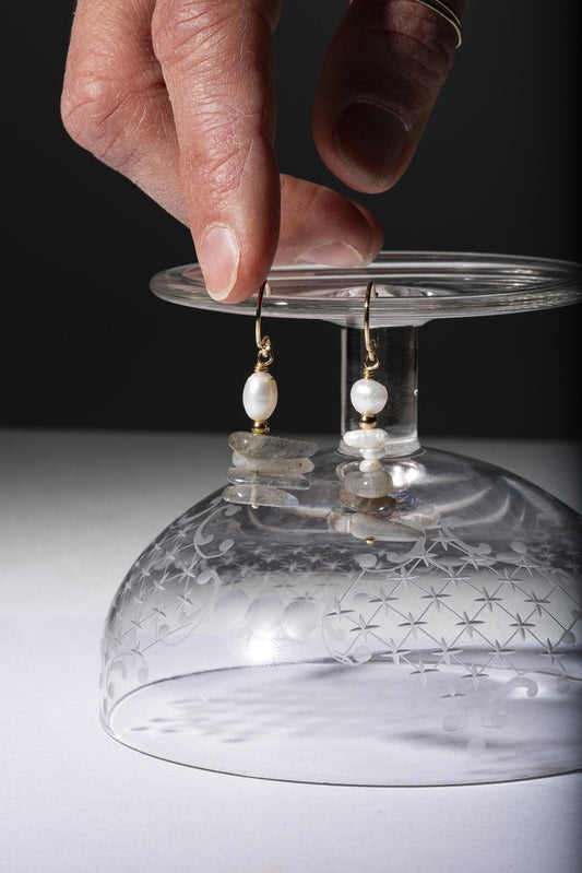 MP Oorbellen | OLIVIO Gold Grey