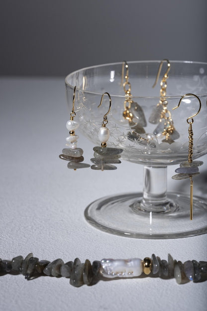 MP Oorbellen | OLIVIO Gold Grey