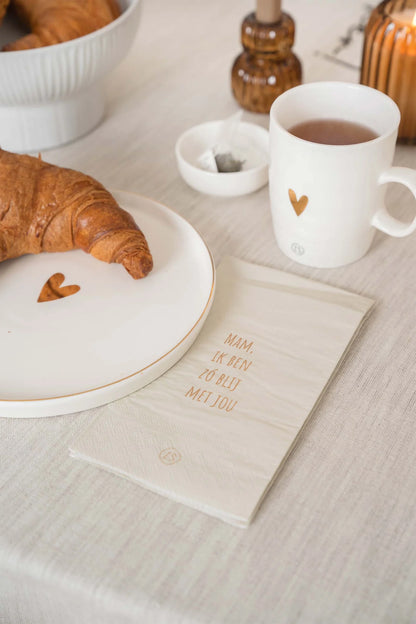 Ontbijtbord | Goud hartje