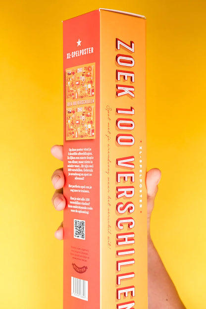 XL-spelposter 100 verschillen| orange