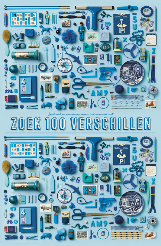 XL-spelposter 100 verschillen| blauw