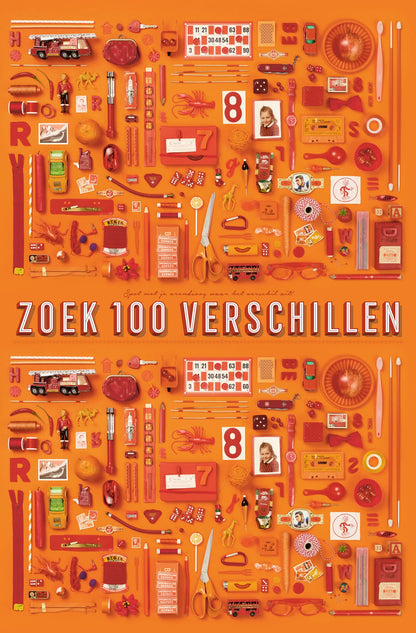 XL-spelposter 100 verschillen| orange