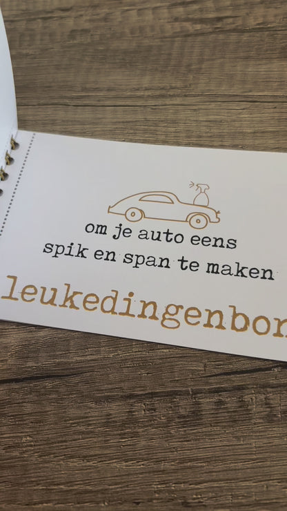 Leuke dingen bonnen voor papa