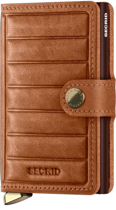 Secrid Mini Wallet I Embross Line Cognac