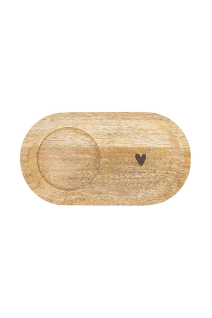 Serveerplankje hout | hartje
