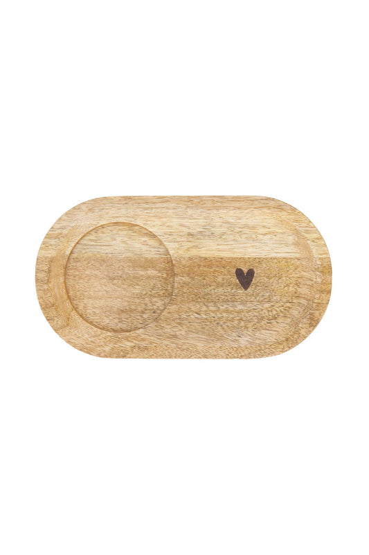 Serveerplankje hout | hartje