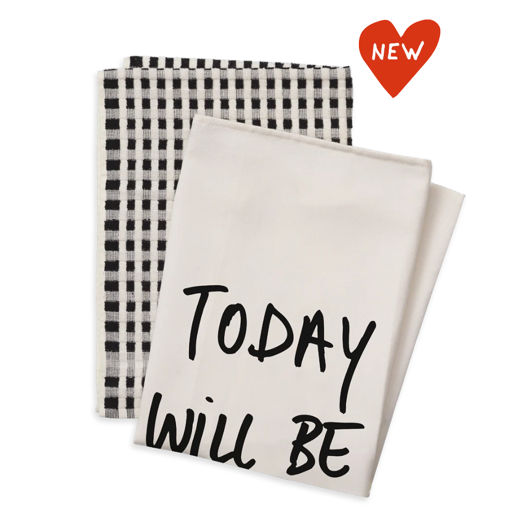 Set keukenhanddoeken | Today will be a good day