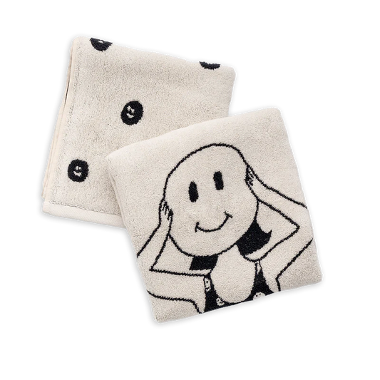 Set van 2 badhanddoeken | Smiley girl