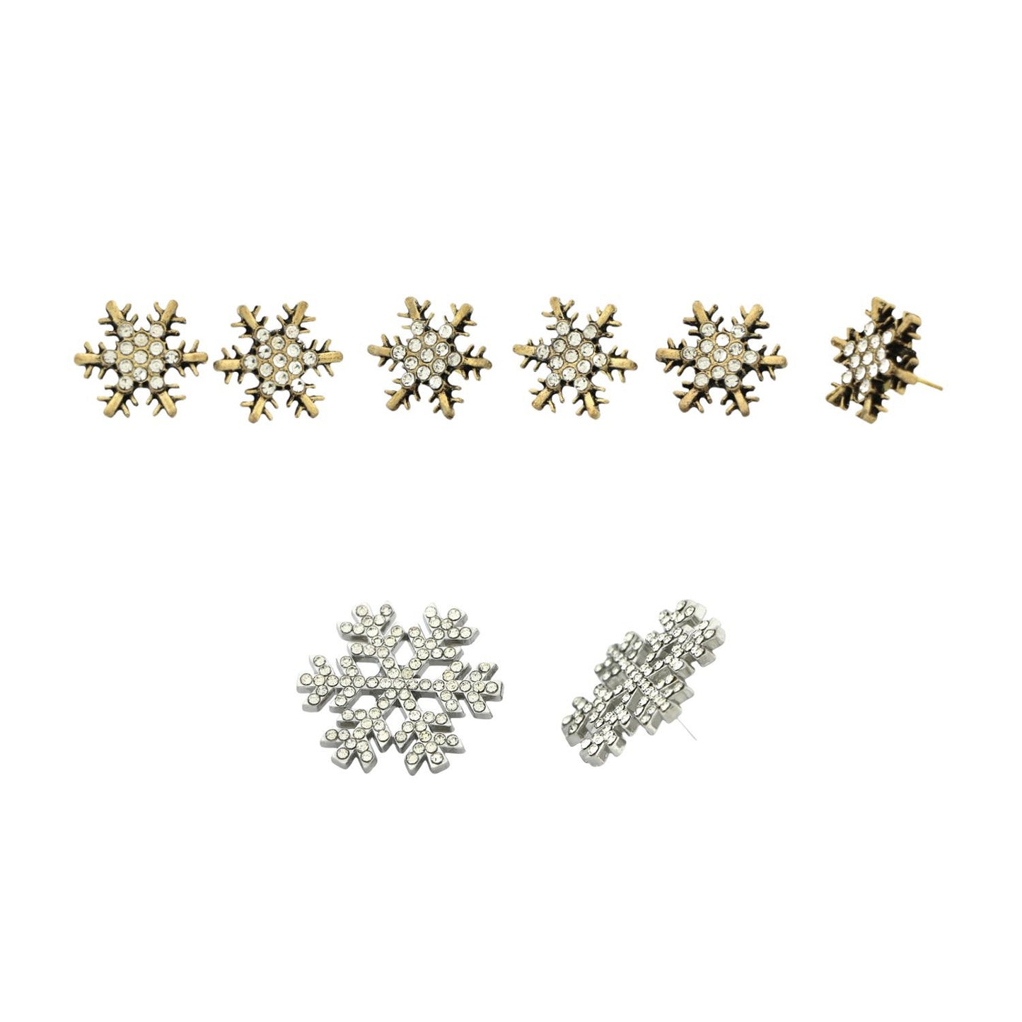 Set sneeuwvlokpinnen voor kaars