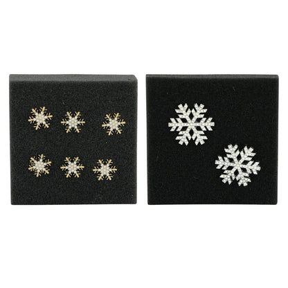 Set sneeuwvlokpinnen voor kaars