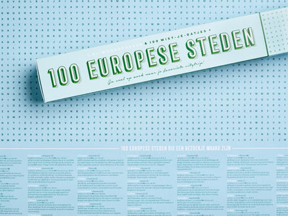 XL-spelposter | Woordzoeker 100 Europese steden