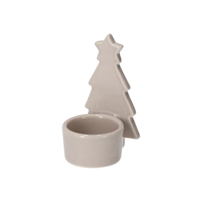 Theelichthouder kerstboom|taupe