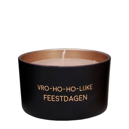 Geurkaars "Vro-ho-ho-lijke feestdagen"