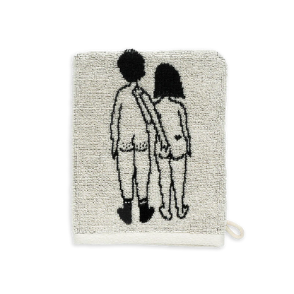 Set van 2 washandjes | naked couple