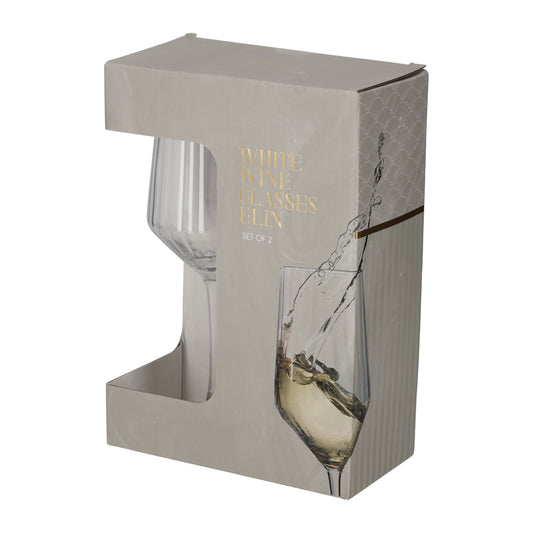 Set van 2 witte wijnglazen