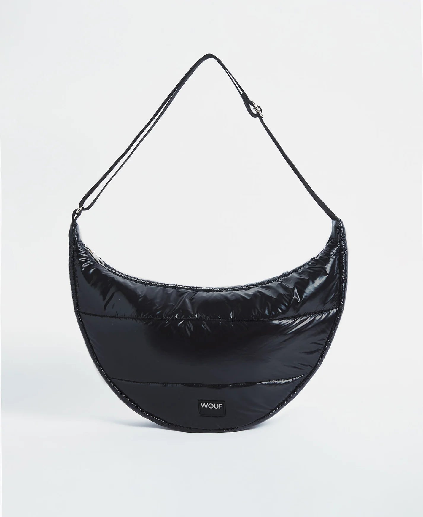 WOUF Crossbody bag large I Black Glossy