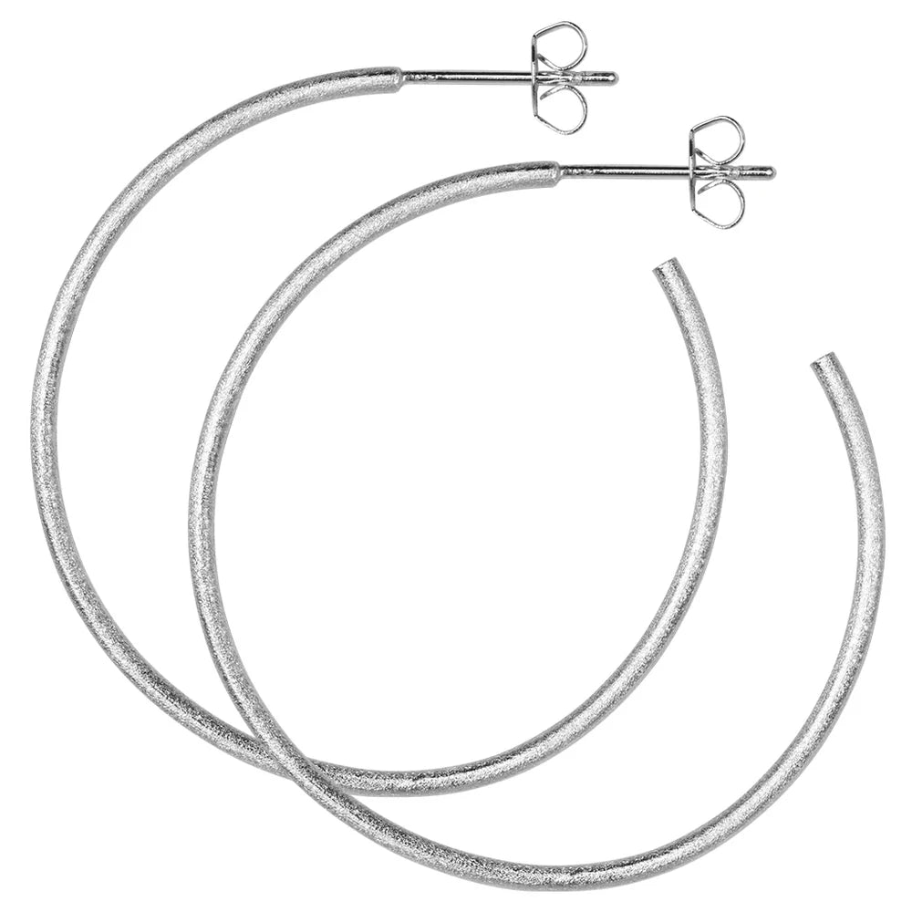 LULU - Oorbel Hoops L |Zilver