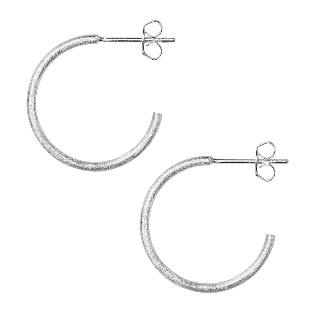 LULU - Oorbel Hoops M |Zilver