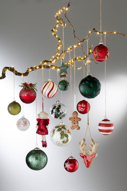 Groene kerstballen met leuke quotes