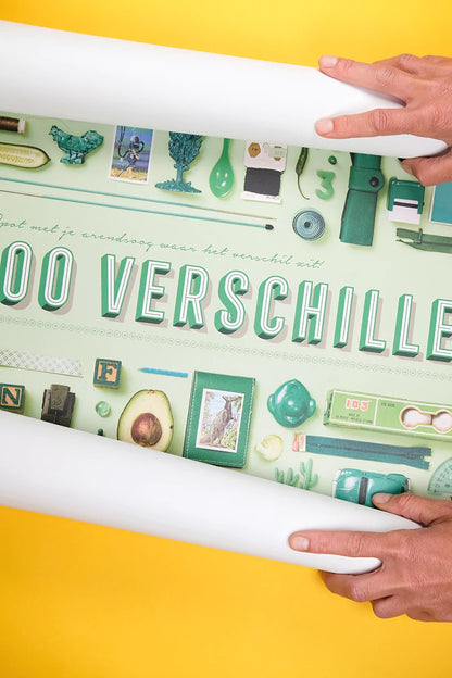 XL-spelposter 100 verschillen| groen