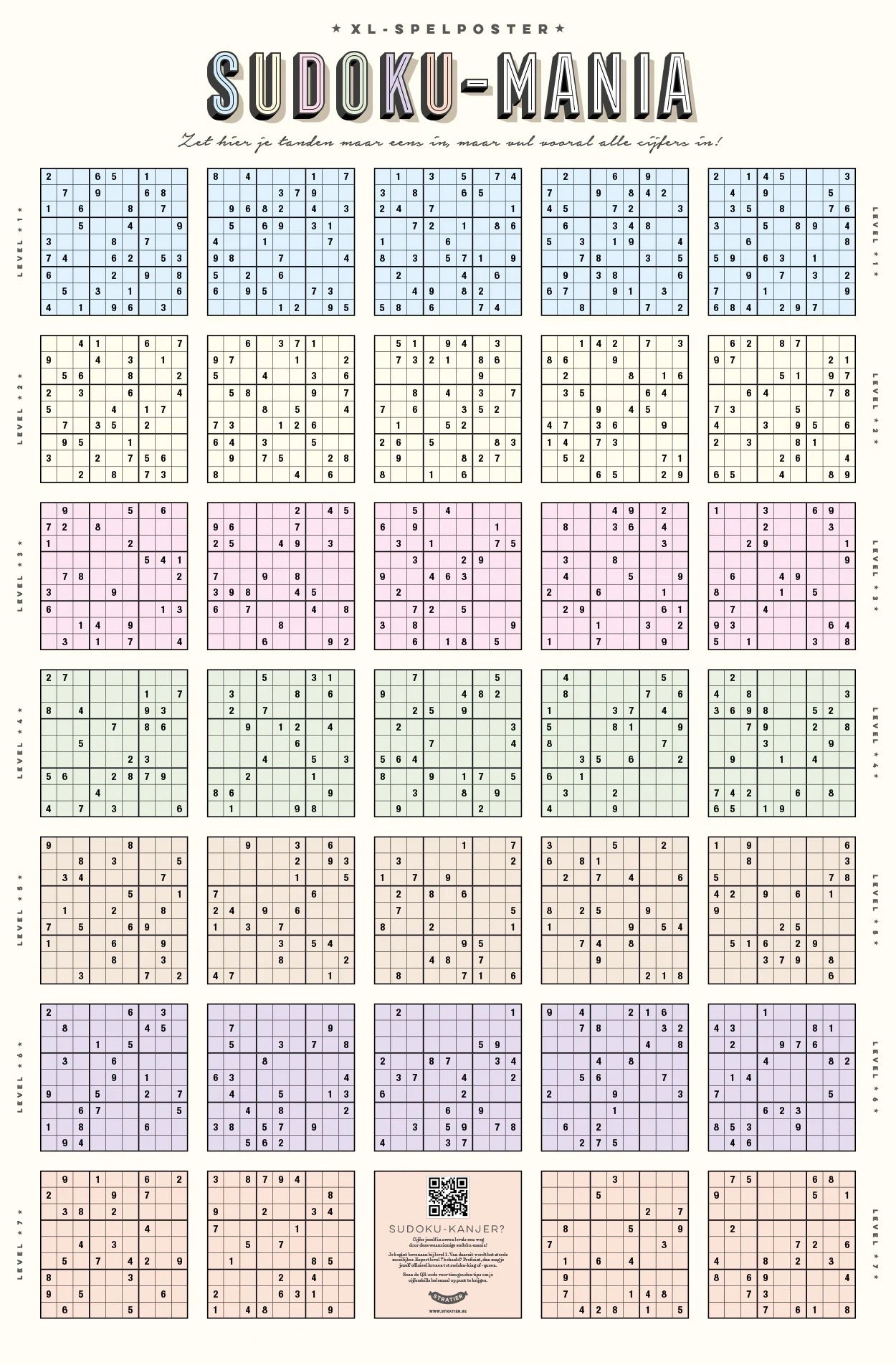 XL-spelposter Sudoku mania