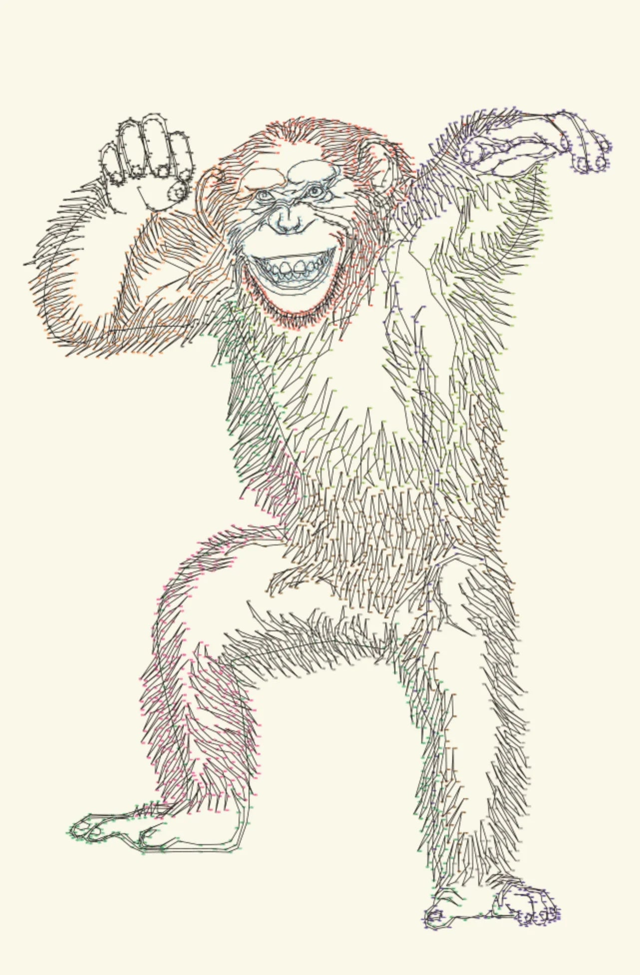 XL-spelposter Dot-to-dot monkey